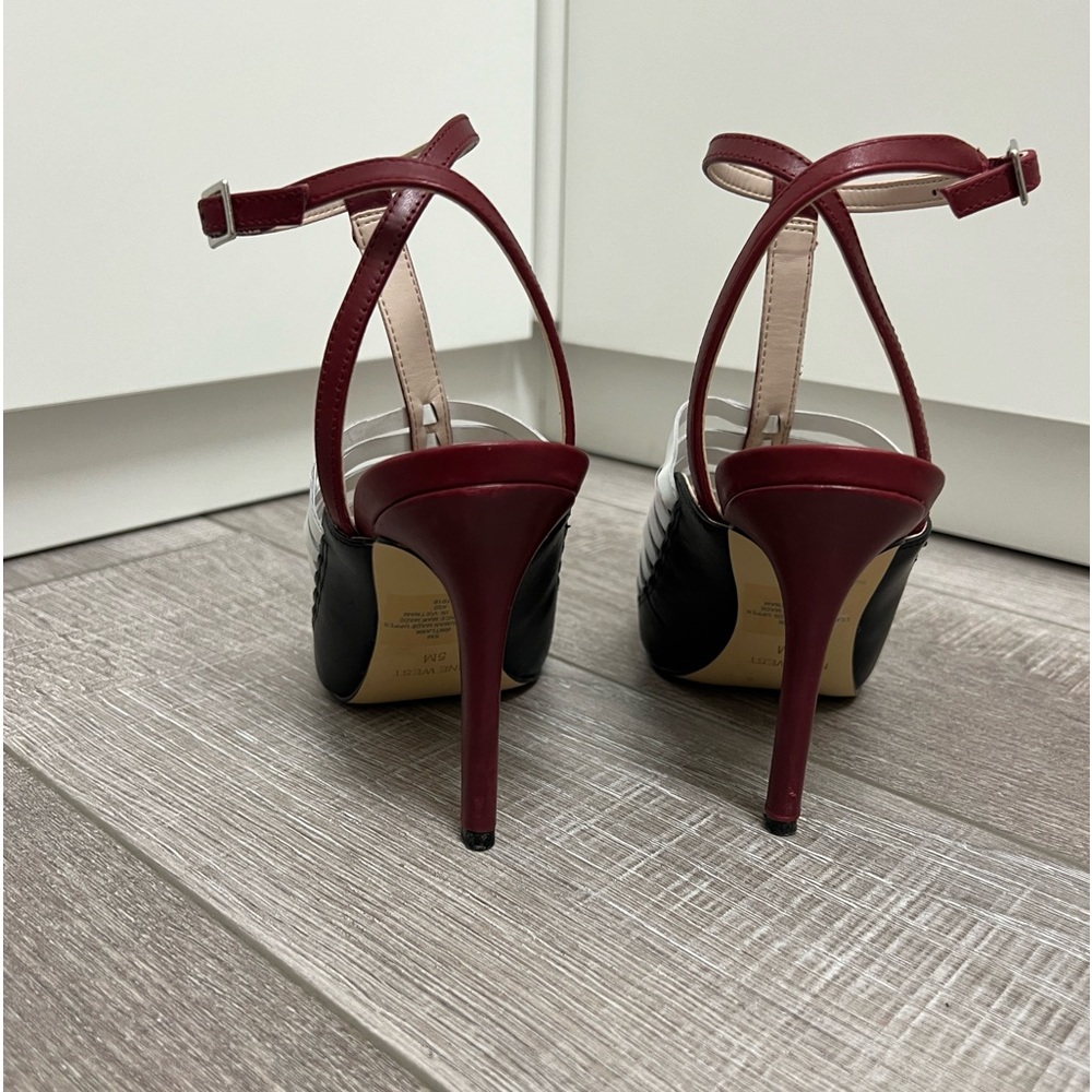 Nine West pointed toe sling back heels, leather upper, US women size 5 - Picture 10 of 10